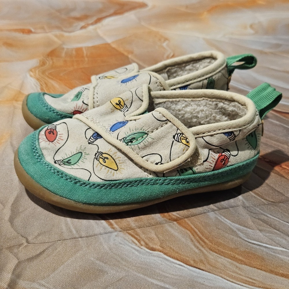 TOMS Toddler Size 6 Christmas Holiday Lights Shoes Slip On